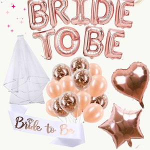 Bride Balloon, bachelorette decoratio, Bride Sash, Bride Veil, Bachelorette Decorations, Bridal Shower Decoration, Bachelorette Party, Hen P