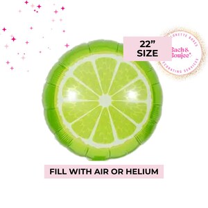a lime slice with air or helium on it