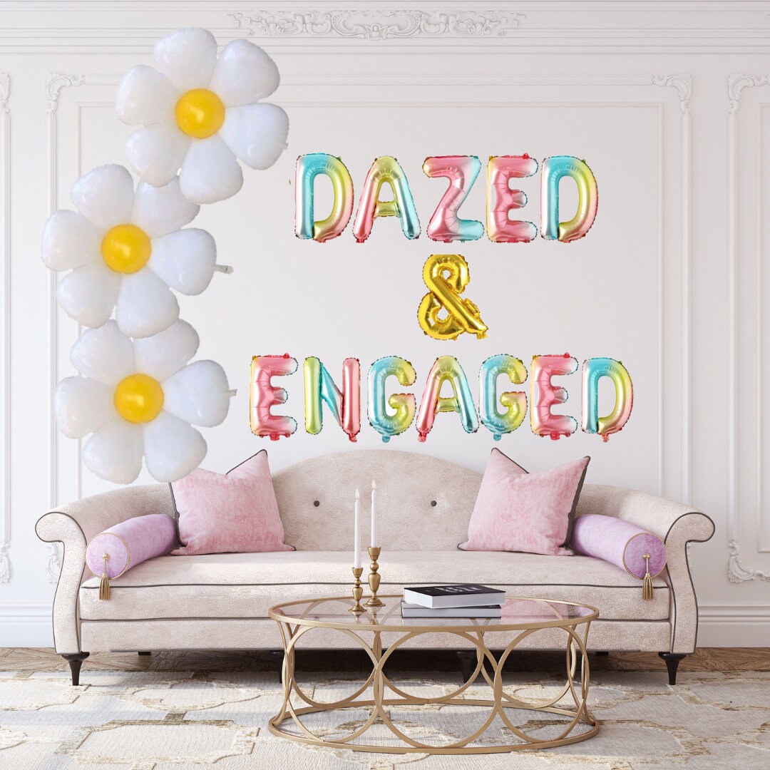 Dazed and Engaged Bachelorette Decoration Flower Daisy Balloon Arch ...