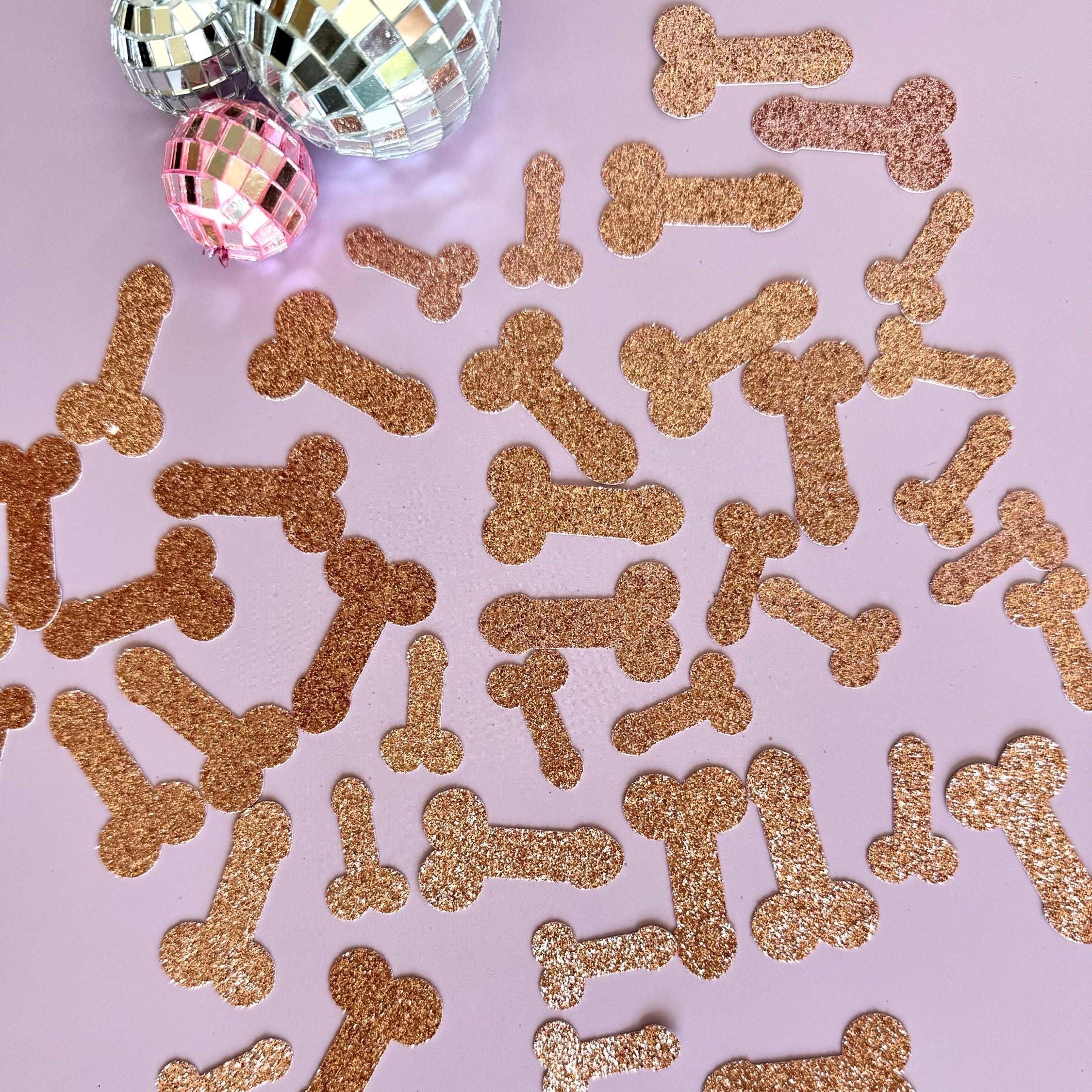 Penis Confetti Rose Gold Penis Straw Willy Glitter Last Penis Forever Bachelorette Confetti Bachelorette Party Naughty Decoration Hen Party