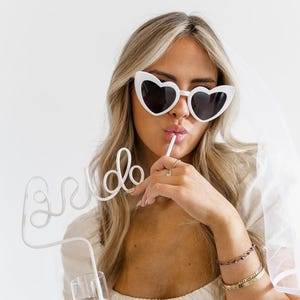 Bride Straw, Heart Sunglasses, Bride to Be