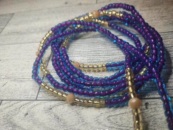 Purple Gold Waist Beads Set – Cariyan Co, 44% OFF