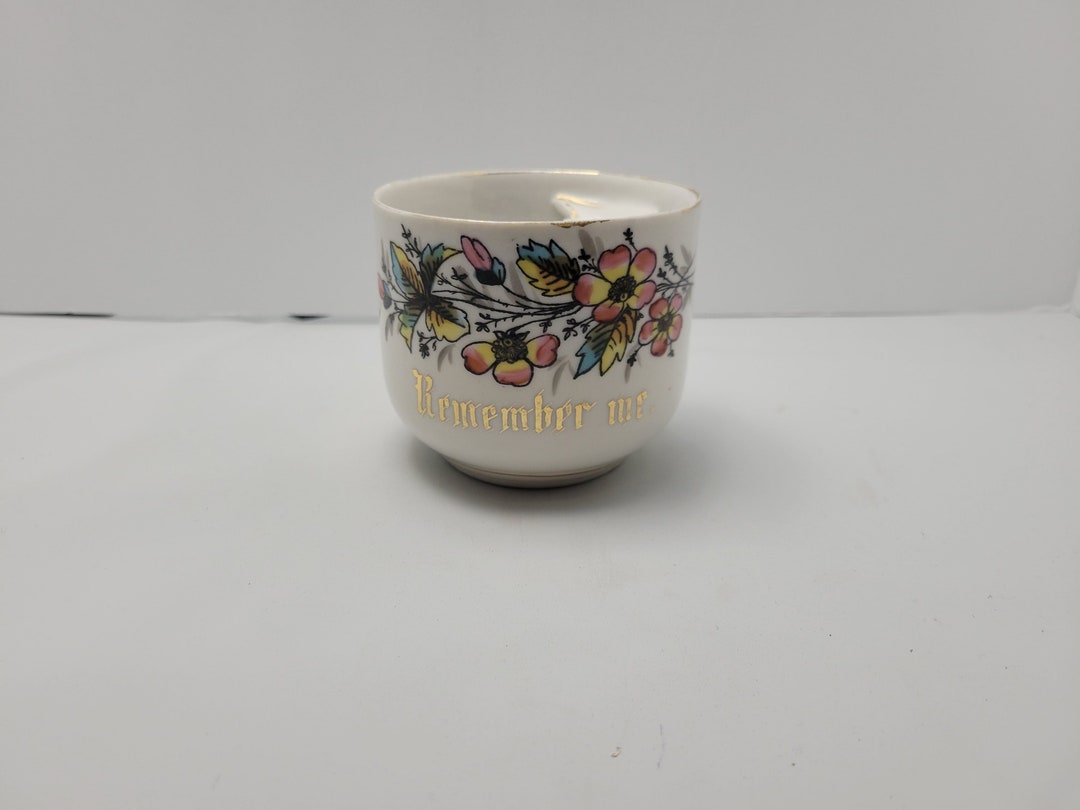 Shave Mug Mustache Cup Remember Me Mustache Mug Cup Unmarked Etsy
