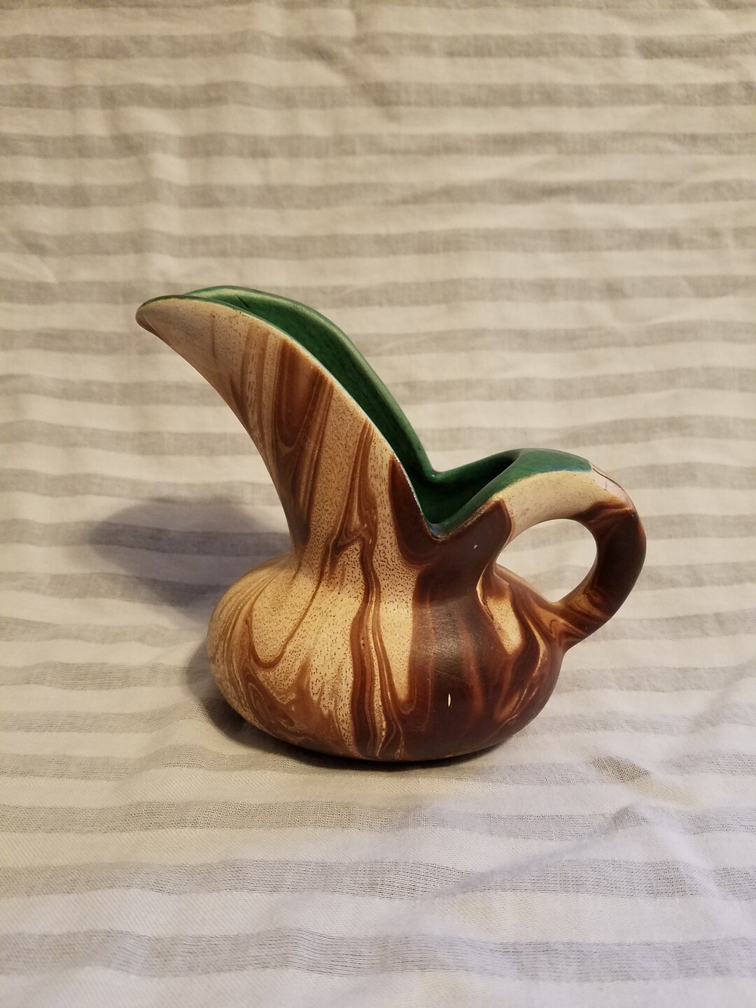 Pitcher Drip Drip Pitcher/creamer Vintage Rocky Mountain 5 Inch Brown Wood Grain ...