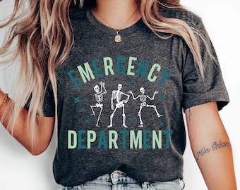Emergency Department Skeleton Tee - ER Nurse Shirt