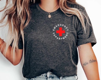 Emergency Department Pocket Shirt ER Nurse Emergency RN ED Team Shirts Er Tech Shirt Ed Nurse T Shirt Er Nurse Gift