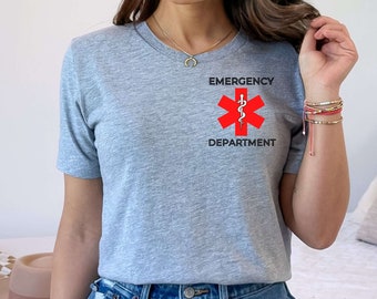 Emergency Department Pocket Shirt ER Nurse Emergency RN ED Team Shirts Er Tech Shirt Ed Nurse T Shirt Er Nurse Gift