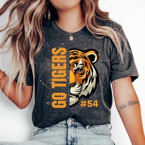 Tigers Shirt Personalized Tiger Football Shirt Game Day Shirt Team Spirit Shirt Football Mom Tshirt Tigers Spirit Shirt Tigers Mom Shirt