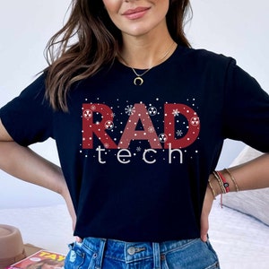 Rad Tech Rad Tech Shirt Radiology Christmas T-shirt Rad Tech Crew Shirt Xray Tech Shirt Skeletons Tee Merry Happy Holidays Group Shirts