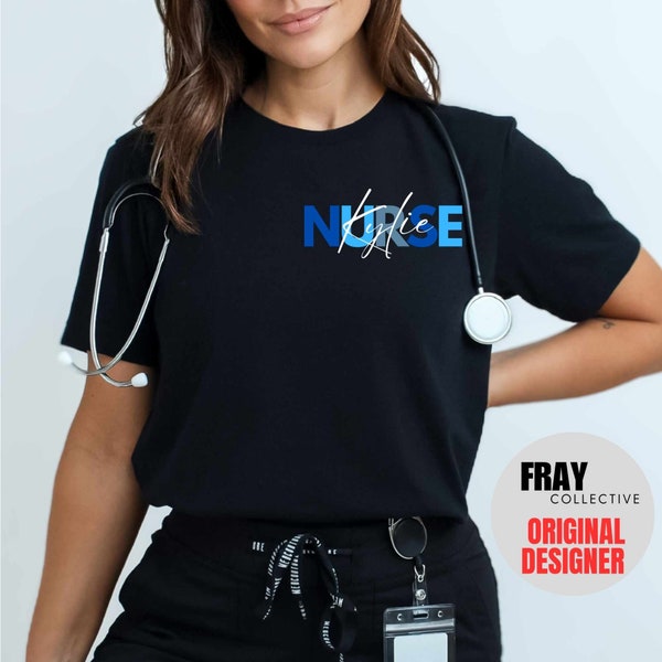 Nurse Shirt, Personalized Nurse T-Shirt, Custom Name RN Gift