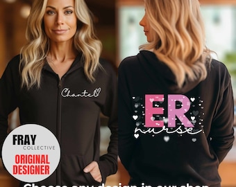 ER Nurse Zip Hoodie: Emergency Department Crewneck Sweatshirt