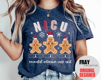 NICU Nurse Christmas T-Shirt: Neonatal ICU Crew Xmas Group Shirt