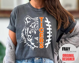 Comfort Colors Tigers Football Shirt | Tigers Mascot T-shirt