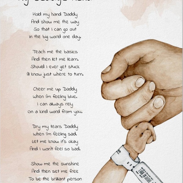 Daddy Poem - Etsy