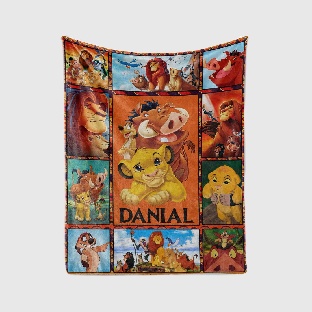Personalized Lion King Fleece Blanket Lion King Birthday Etsy