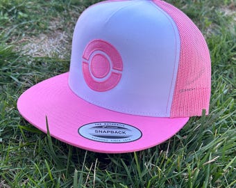 Pink Hilda Embroidered Poké Ball Snapback – Anime Cosplay Hat