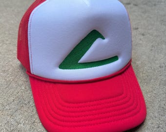 Ash Ketchum Cosplay Hat – Pokémon Red & White Trucker Cap
