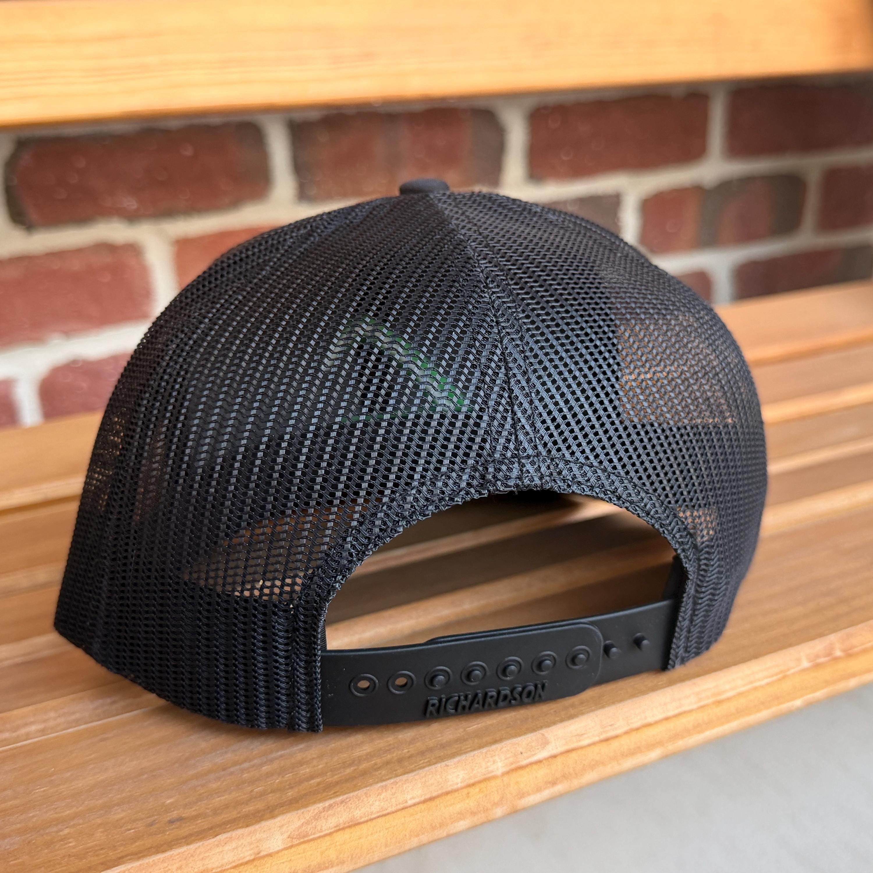Ash Ketchum Hat - Black Richardson 112 With Green 3D Puff