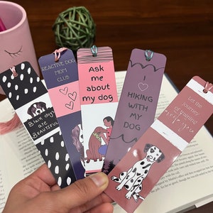 Metal bookmark, dog lover bookmark, Journal bookmark, book tab, gift for dog owner, agenda marker, diary bookmark, reactive dog owner gift immagine 1