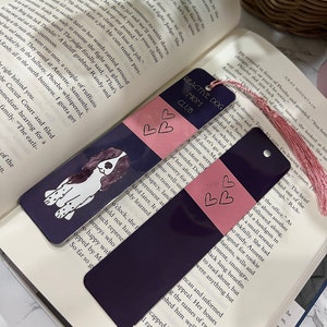 Metal bookmark, dog lover bookmark, Journal bookmark, book tab, gift for dog owner, agenda marker, diary bookmark, reactive dog owner gift Reactive dog mom