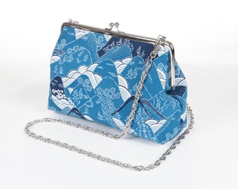 Kisslock Classic Purse Formal Evening Bag Personalized Elegant Clutch Birthday Gift For Her (Japanese Style) Handmade
