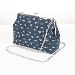 Kisslock Classic Purse Formal Evening Bag Personalized Elegant Clutch Birthday Gift For Her (Traditional Japanese Style) Handmade