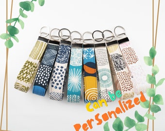 Wristlet Personalized Key Fob Lanyard Keychain Personalized Keyring (Nordic Circle) Handmade