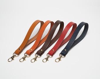 Cowhide Leather Wristlet Strap: Durable Bag Purse Accessory
