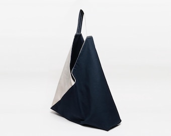 Japanese Origami Reversible Azuma Tote: Handcrafted Eco Bag for Stylish Shopping & Groceries