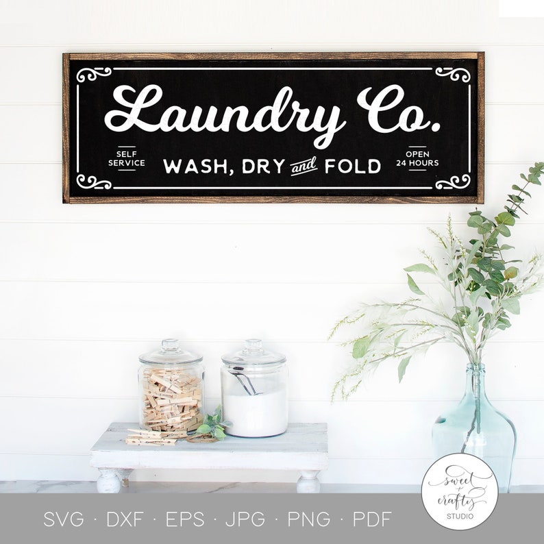 Laundry Sign SVG and PRINTABLE Laundry SVG Laundry Room - Etsy