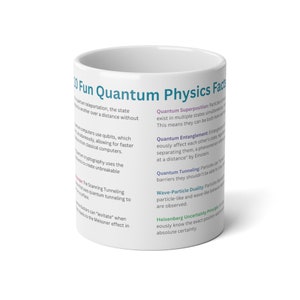 10 Fun Quantum Physics Facts, Physics Geek Mug, Teacher/Professor Gift, Physics Nerd