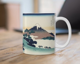Hokusai Woodblock Print Mug, Views of Mt. Fuji, Gift Mug, Japan Mug, Famous Japanese Artist