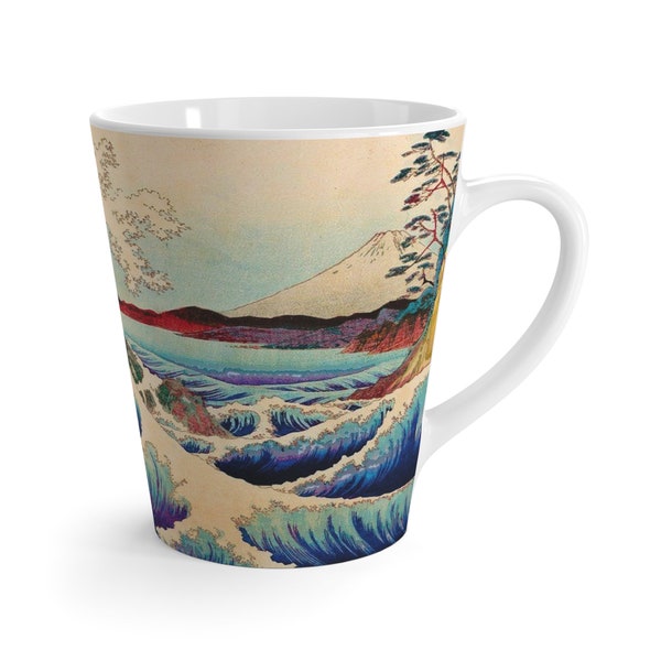 Japanese Painting Latte Mug, Famous Japanese Block Print, Coffe, Tea, Gift