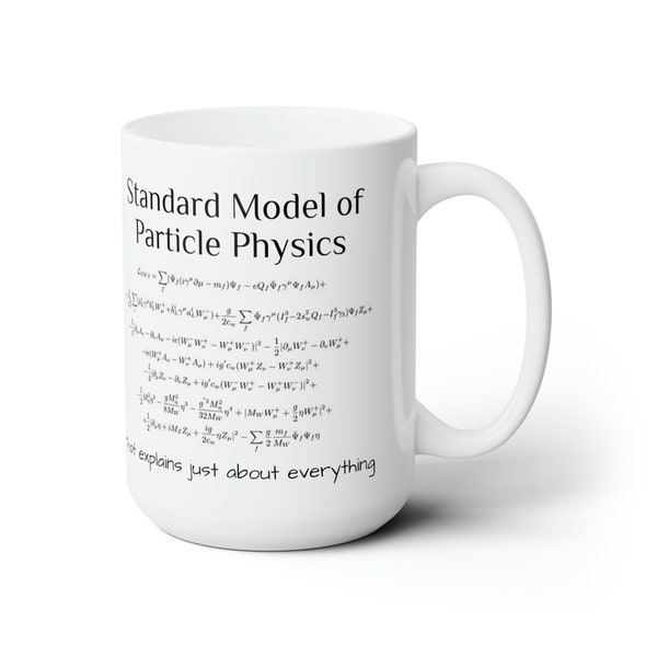 Standard Model of Particle Physics Geek Mug, Physics Geek Mug, Gift for Dad, Gift for Teacher, Physics Student Gift, Nerd Gift