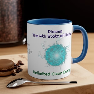 Taza de ciencia de física del plasma para profesores y estudiantes. Energía limpia ilimitada. Regalo científico para Navidad y graduación.
