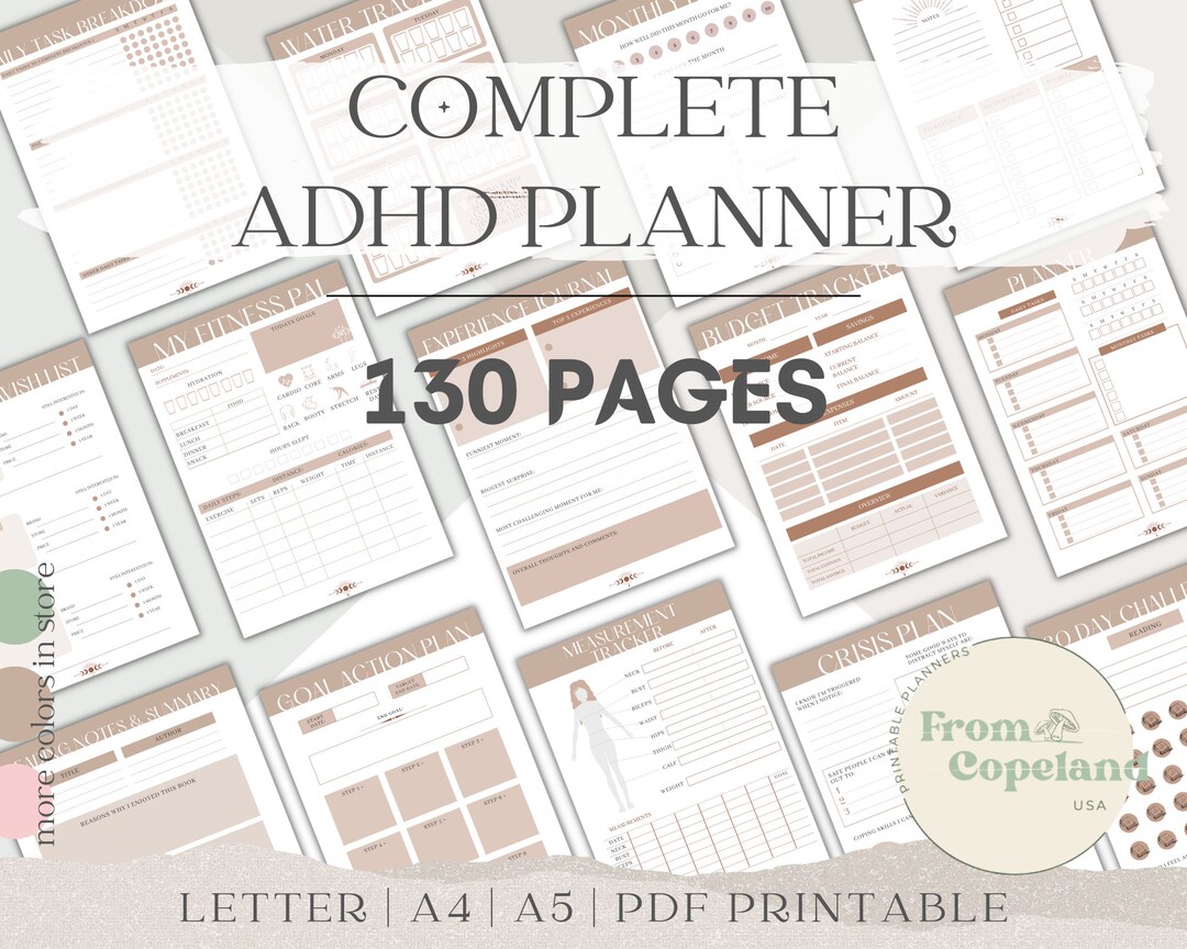ADHD Planner, Adhd Planner Printable, Adhd Daily Planner, Adhd Planner ...