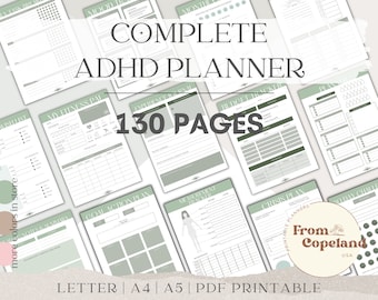 ADHD Planner, adhd planner printable, adhd daily planner, adhd planner adult, adhd digital planner, adhd to do list, habit tracker, PDF