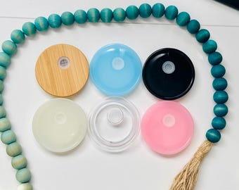 Glass Can Replacement Lids for 16oz Cups