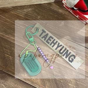 Taehyung Bulletproof Keychain