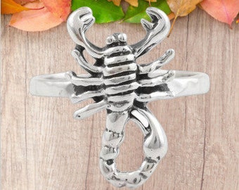 STERLING SILVER Ring Solid 925 Scorpion, Scorpion Ring, Sterling Silver, Scorpion Jewelry, Handmade Jewelry, Unique Jewelry