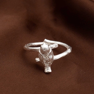 Silver Bird Ring, Handmade 925 Sterling Silver, Luxury Gift for Bird Lovers, Elegant Design High Quality Jewelry, Bird Jewelry, Dainty Rings