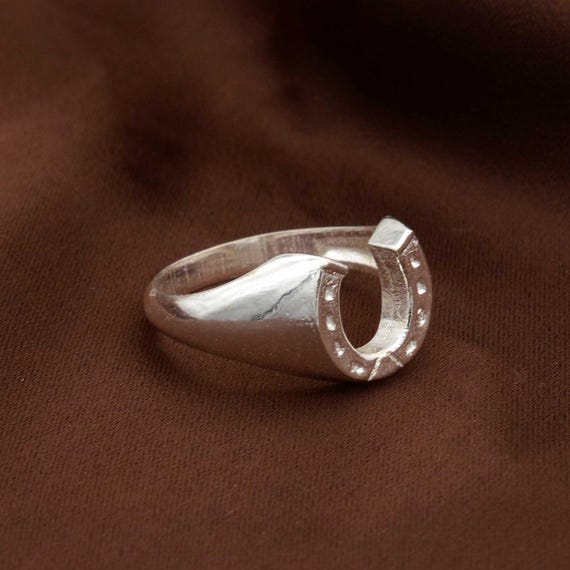 Genuine Sterling Silver Ring Horseshoe Hallmarked 925, Silver Good