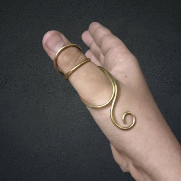 Duimspalk MCP Duitse zilveren ring, MCP hyperextensie spalk, artritis ringen, trigger spalk ring, EDS spalk ring, verstelbare ring