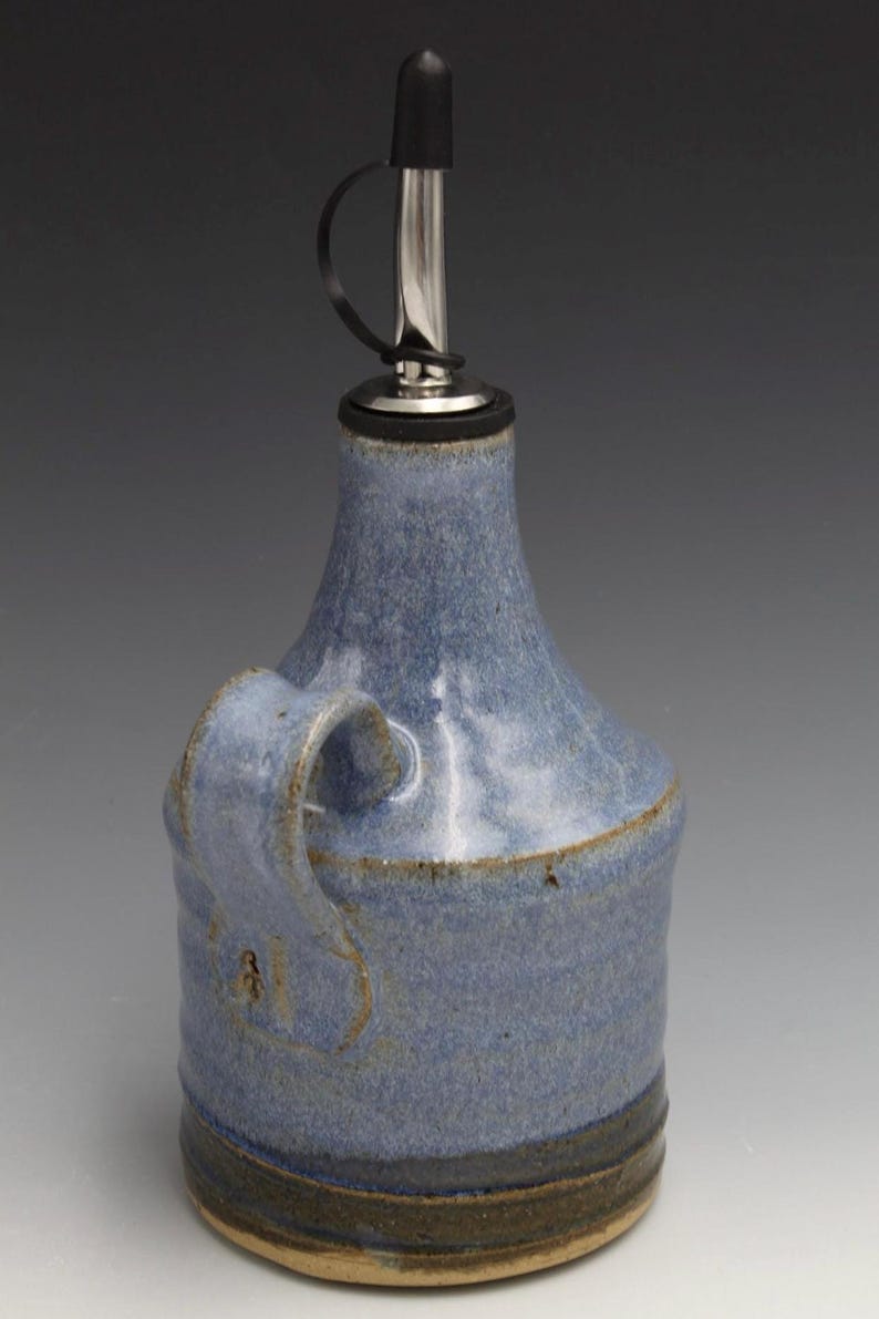 Handmade Oil Bottle Opal Blue Etsy