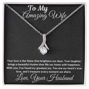 Collana con messaggio "A mia moglie", regalo per la moglie da parte del marito, futuro marito, regalo di anniversario per la moglie, regalo per lei, gioielli fatti a mano