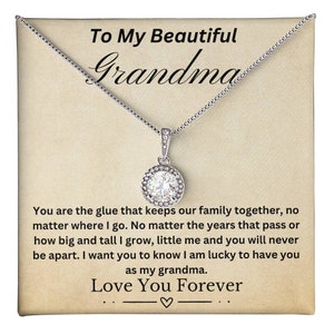 To My Grandma Necklace, Personalized necklace gift for grandma ,Handmade family necklace for grandmother,Grandma Birthday Gift, gift for her