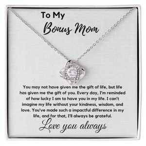 Bonus Mom Gift for Step Mother Gift From Bride, Step Mom Gift For Stepmom Necklace, Step Mom Wedding Gift, christmas gift, Gift For Mom