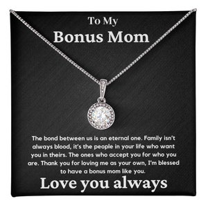 Bonus Mom Gift for Step Mother Gift from Bride, Step Mom Gift for Stepmom Necklace, Step Mom Wedding Gift, jewelry for bonus mom, necklace