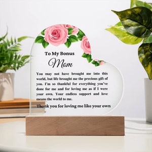 To my mom acrylic plaque, acrylic plaque gift for mom Valentine’s Day birthday from son and daughter, valentine acrylic plaque