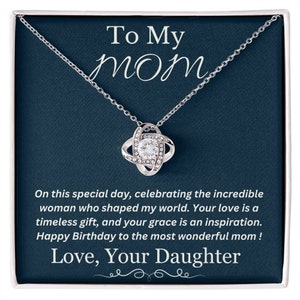 Geschenk für Mama, Halskette für Mama, Mutter-Tochter-Geschenk, Mütter-Halskettengeschenk, Mama-Geburtstagsgeschenk, eine Umarmung von mir an Sie, Mitteilungskarte